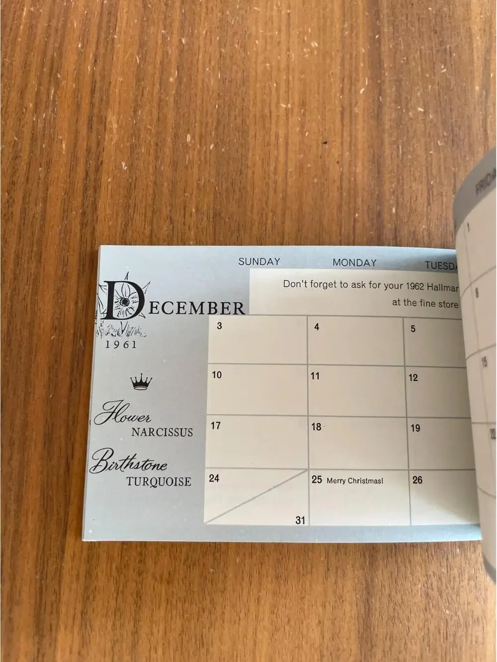 My Date Book Hallmark Vintage Hallmark Date Book 1961 Purse Calendar Unused